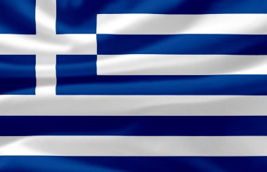 Yunanistan bayrak illüstrasyon sallayarak.