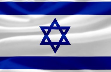 İsrail bayrak illüstrasyon sallayarak.