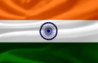 Hindistan bayrak illüstrasyon sallayarak.