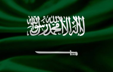 Suudi Arabistan bayrak illüstrasyon sallayarak.