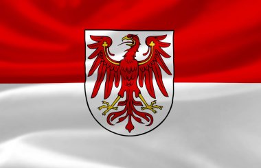 Brandenburg bayrak illüstrasyon sallayarak.