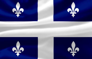 Quebec dalgalı bayrak illüstrasyon.