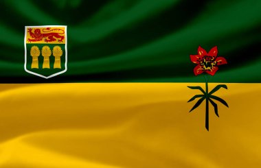 Saskatchewan dalgalı bayrak illüstrasyon.