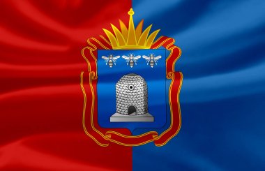 Tambov bayrak illüstrasyon sallayarak.
