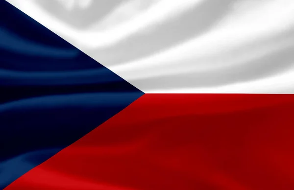 Tsjechische Republiek zwaaiende vlag illustratie. — Stockfoto