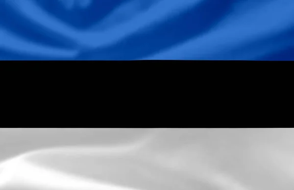 Estonya bayrak illüstrasyon sallayarak. — Stok fotoğraf