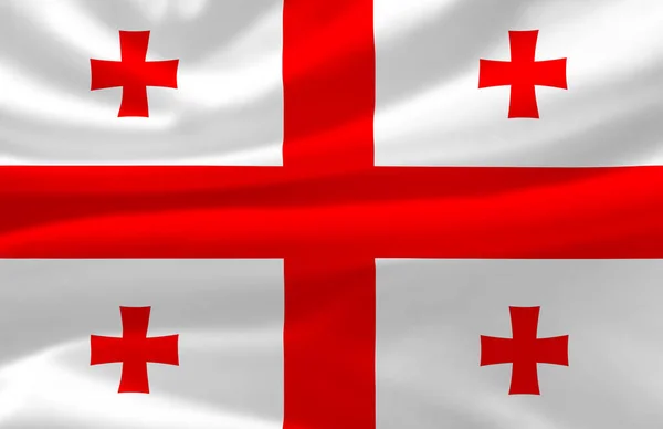Georgien viftande flagga illustration. — Stockfoto