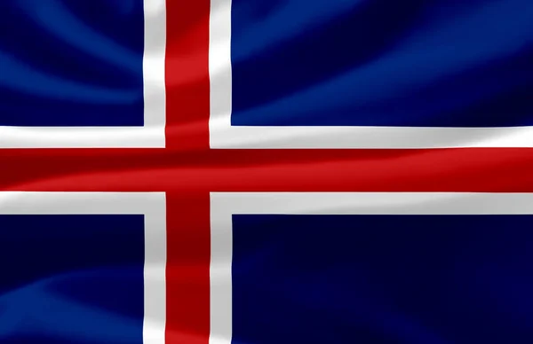 stock image Iceland waving flag illustration.