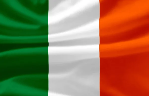 Irland viftande flagga illustration. — Stockfoto