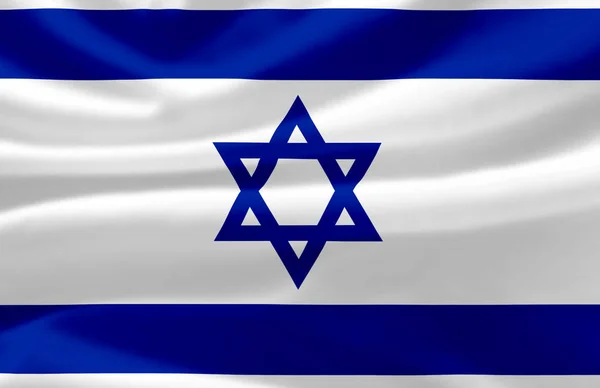 Israel viftande flagga illustration. — Stockfoto