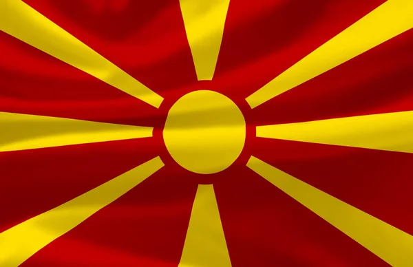 Η Μακεδονία κουνώντας την εικόνα της σημαίας. — Φωτογραφία Αρχείου