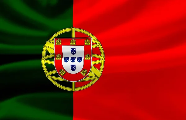 Πορτογαλία κυματιστό εικονογράφηση σημαίας. — Φωτογραφία Αρχείου