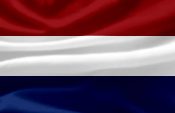 De Nederlandse zwaaiende vlag illustratie. — Stockfoto