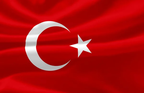 Turquie agitant l'illustration du drapeau . — Photo