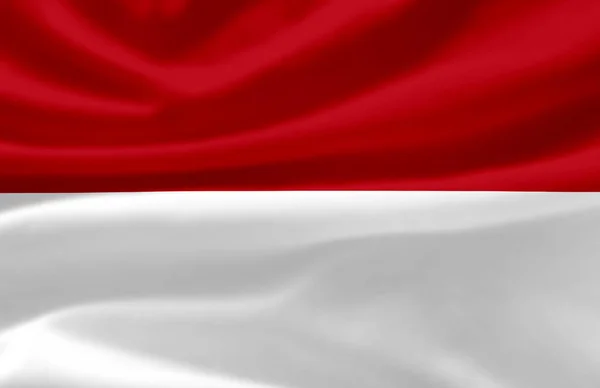 Indonesië zwaaiende vlag illustratie. — Stockfoto