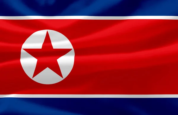 Εικόνα σημαίας της Βόρειας Κορέας. — Φωτογραφία Αρχείου