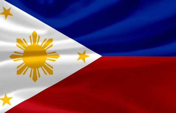 Philippines agitant l'illustration du drapeau . — Photo