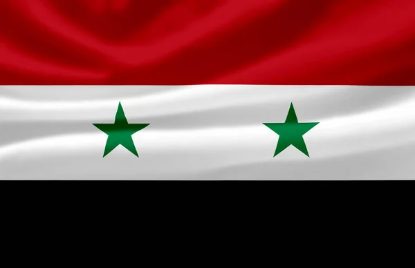 Syrië zwaaiende vlag illustratie. — Stockfoto