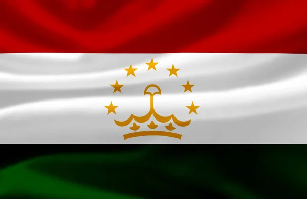 Tacikistan bayrak illüstrasyon sallayarak. — Stok fotoğraf