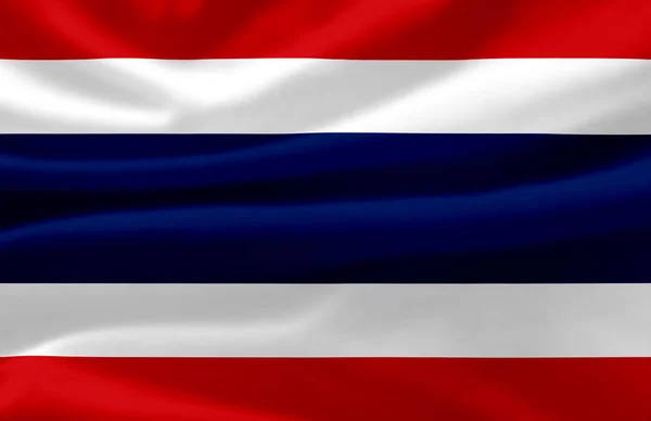 Thailand zwaaiende vlag illustratie. — Stockfoto