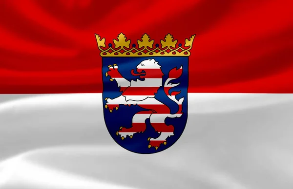 Hessen viftande flagga illustration. — Stockfoto