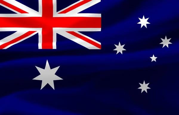 Austrálie mávající vlajka. — Stock fotografie