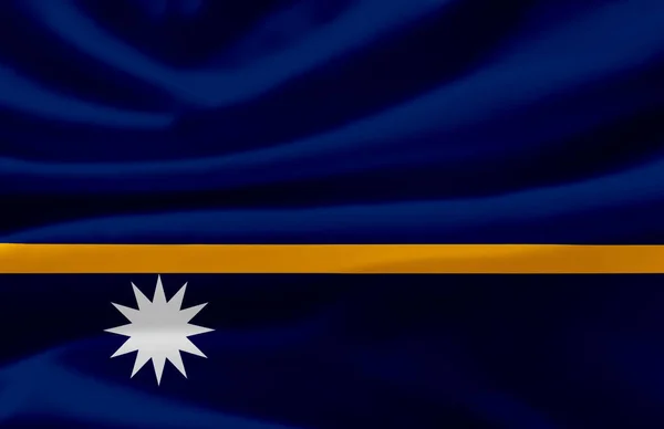 Nauru waving flag illustration. — Stock Photo, Image