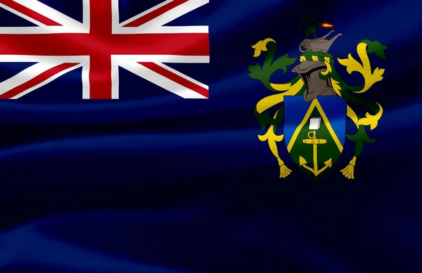 Pitcairn Islands waving flag illustration. — Stock Photo, Image