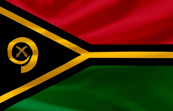 Vanuatu acenando bandeira ilustração . — Fotografia de Stock