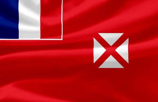 Wallis-och Futuna viftande flagg illustration. — Stockfoto