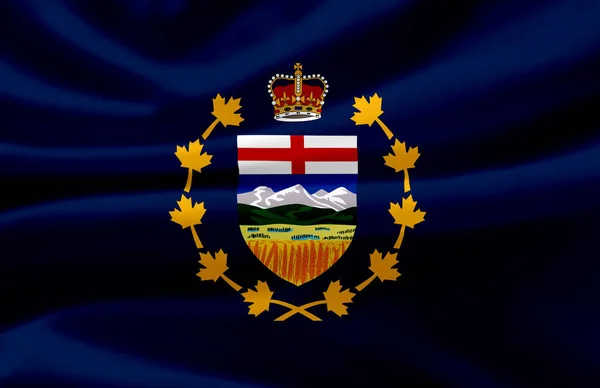 Lieutenant-Governor Of Alberta waving flag illustration. — Stock Photo, Image