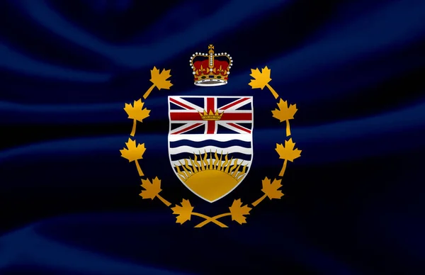 Lieutenant-Governor Of British Columbia waving flag illustration — Stock Photo, Image