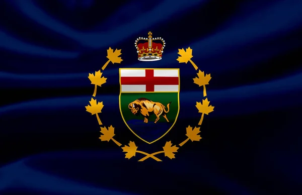 Tenente-Governador de Manitoba acenando com a bandeira ilustração . — Fotografia de Stock