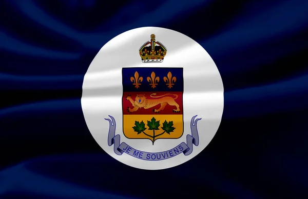 Lieutenant-guvernör i Quebec viftande flagga illustration. — Stockfoto