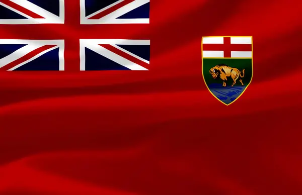 Manitoba viftande flagga illustration. — Stockfoto