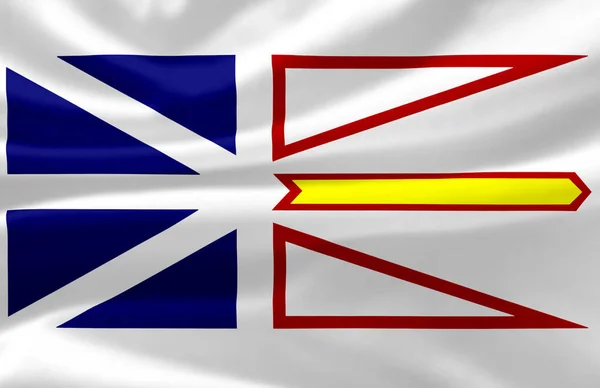 Newfoundland en Labrador zwaaien vlag illustratie. — Stockfoto