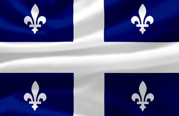 Quebec viftande flagga illustration. — Stockfoto