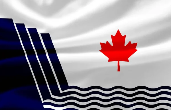 Scarborough Ontario schwenkt Flagge Illustration. — Stockfoto