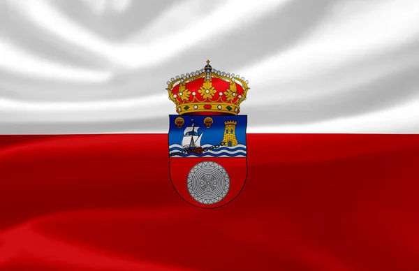 Cantabria integetett zászló illusztráció. — Stock Fotó