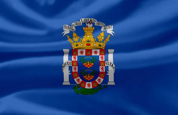 Melilla schwenkt Flagge Illustration. — Stockfoto