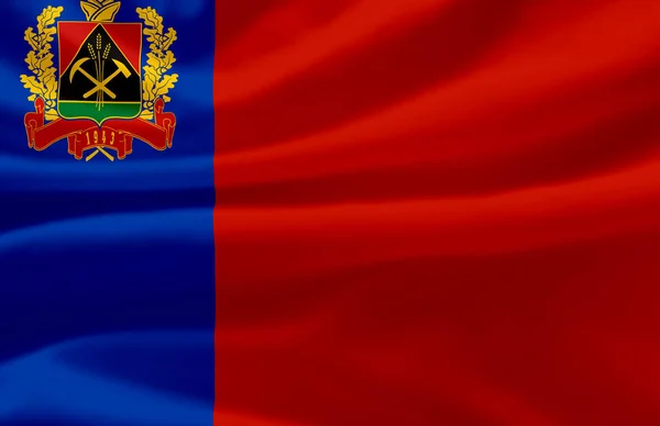 Kemerovská vlajka na obrázku. — Stock fotografie