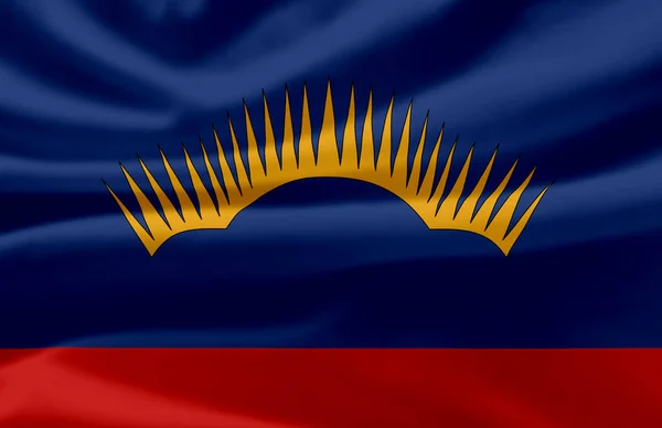 Mávající vlajka Murmansk. — Stock fotografie