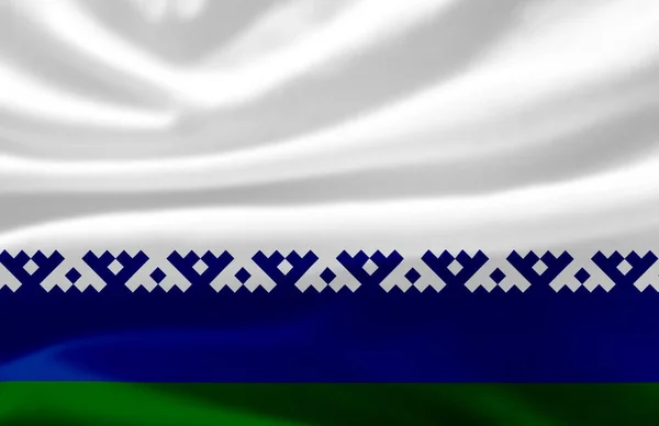 Nenets Autonomous District waving flag illustration. — Stock Photo, Image