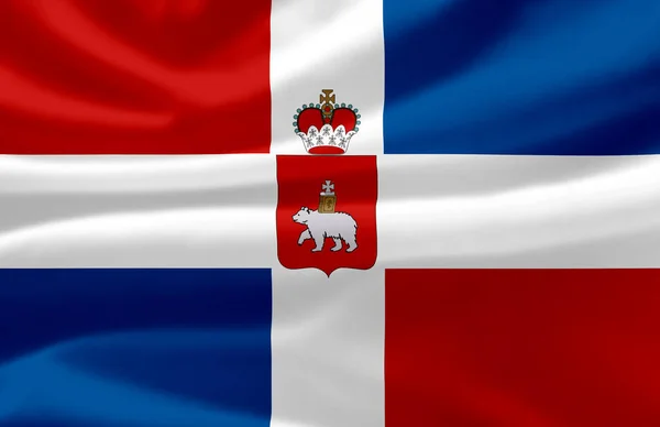 Perm zwaaiende vlag illustratie. — Stockfoto