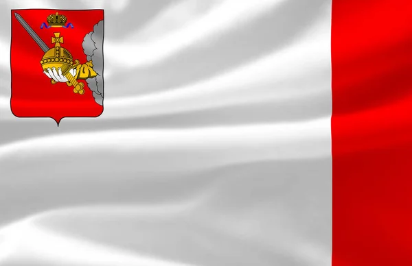 Ilustração da bandeira ondulante de Vologda . — Fotografia de Stock