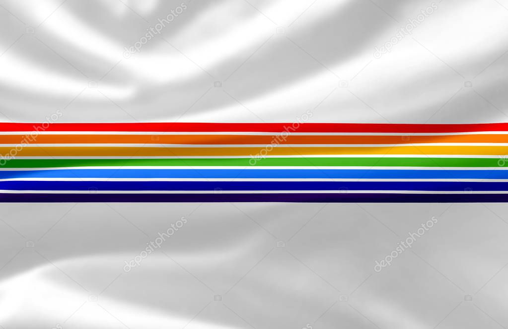 The Jewish Autonomous waving flag illustration.