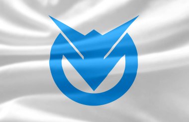 Furubira dalgalı bayrak illüstrasyon.