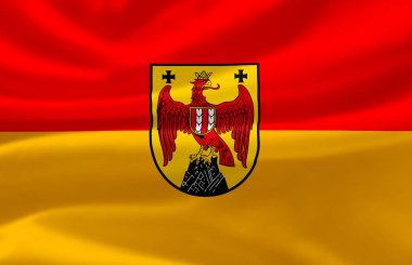 Burgenland bayrak illüstrasyon sallayarak.