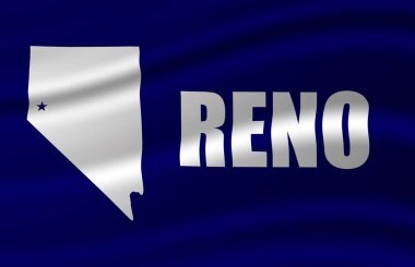 Reno sallanan bayrak illüstrasyon.