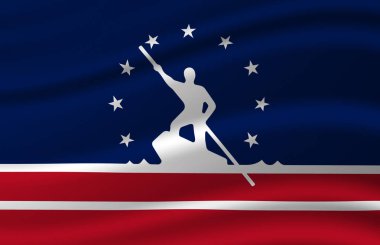 Richmond Virginia bayrak illüstrasyon sallayarak.